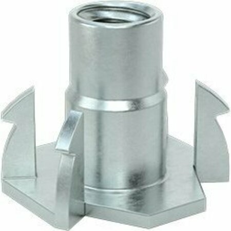 BSC PREFERRED Secure-Grip Tee Nut Inserts for Softwood Zinc-Plated Steel 1/4-20 Thread 0.61 Installed Len, 50PK 90244A329